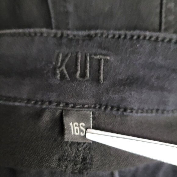 Kut from the Kloth Jeans 16 S High Rise Toothpick Skinny Black Wash Stretch Deni - Picture 4 of 10